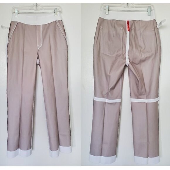 NWT SPANX Hi-Rise Smoothing Shapewear Kick Flare Pants Opaque White Size L - Picture 4 of 14